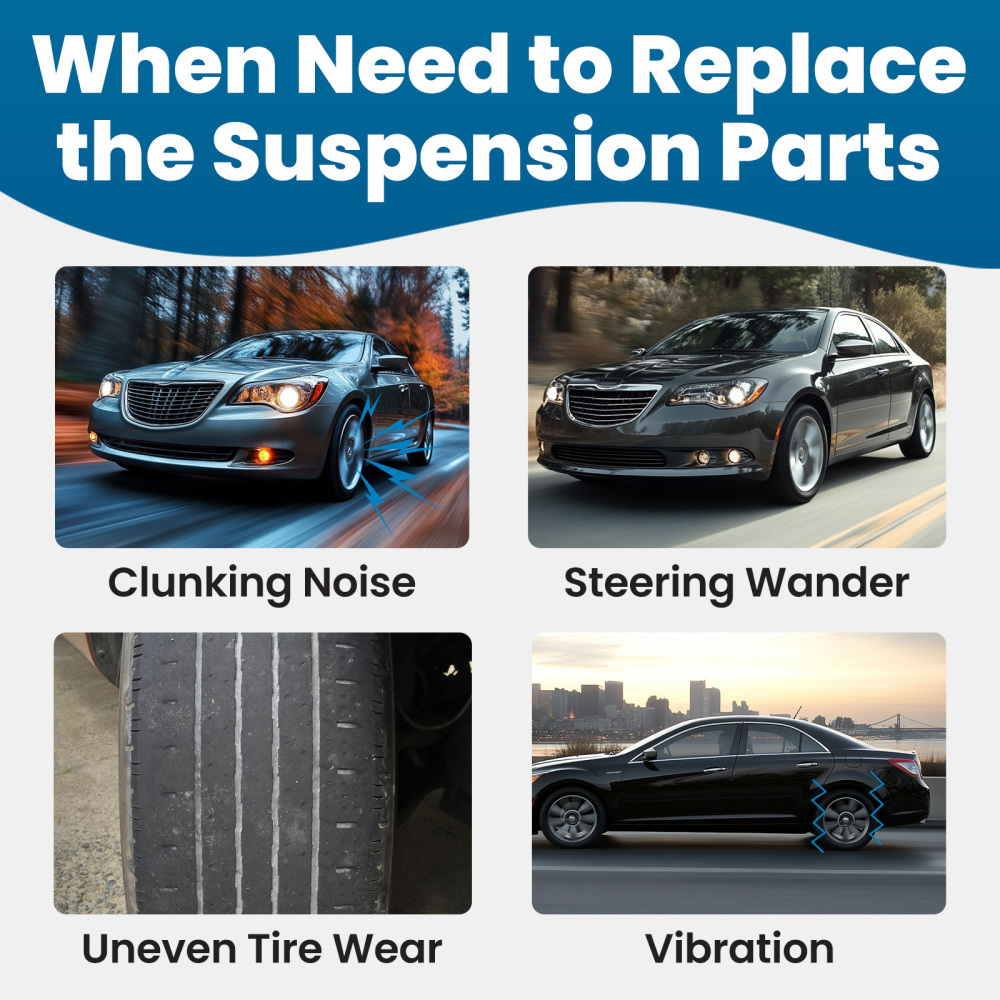 4x Front Lower Control Arm Ball Joint Kit compatible for Dodge Journey Avenger Sebring 200