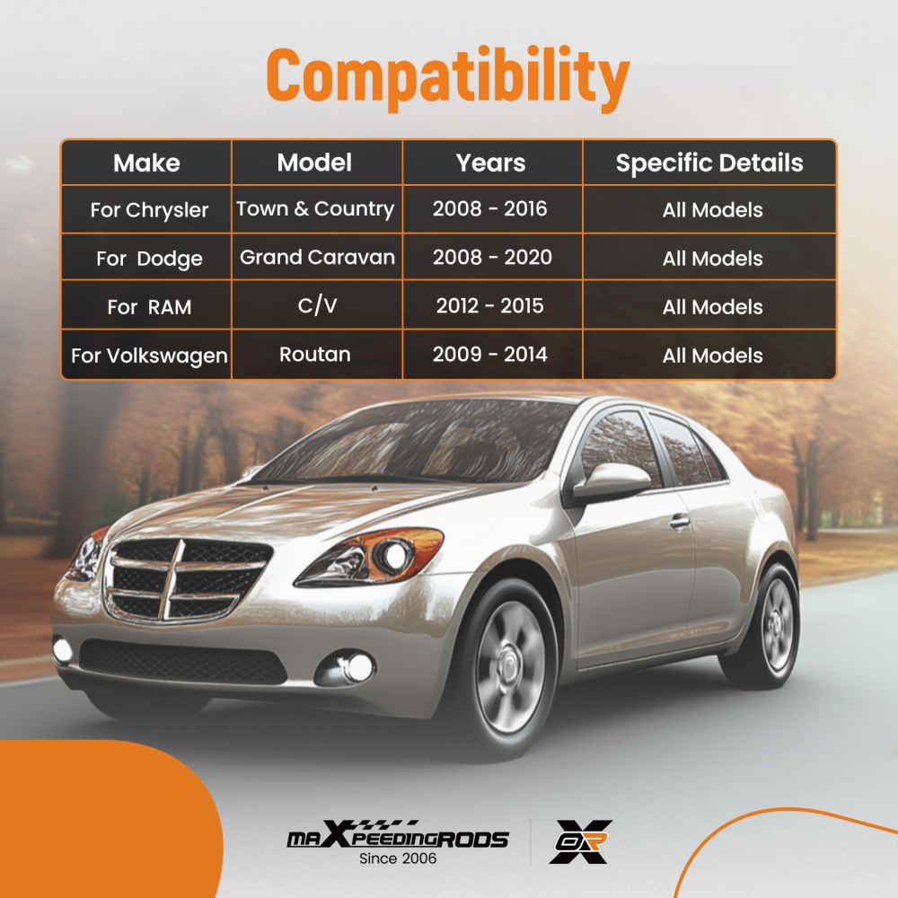 Front Right Lower Control Arm compatible for Dodge Grand Caravan TownCountry 2008 - 2016