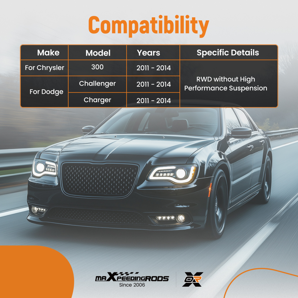 14x Front Control Arms Tie Rods for 11-14 compatible for Dodge Charger Challenger compatible for Chrysler 300