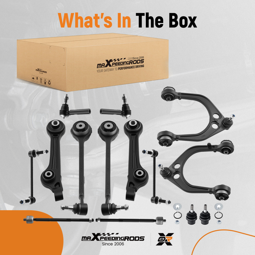 14x Front Control Arms Tie Rods for 11-14 compatible for Dodge Charger Challenger compatible for Chrysler 300