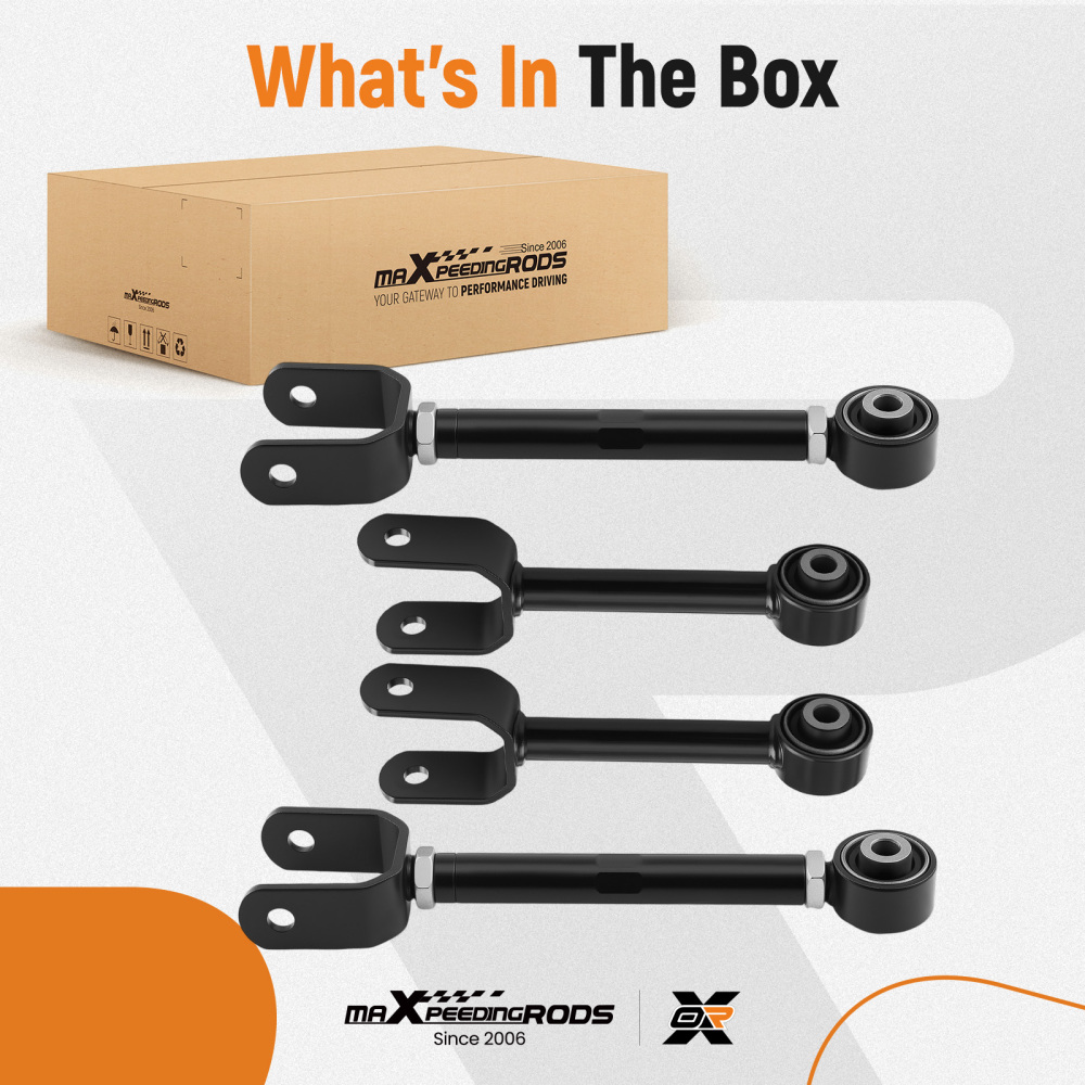 Rear Upper Adjustable + Lower Forward Control Arms compatible for Chrysler 200 2011-2014