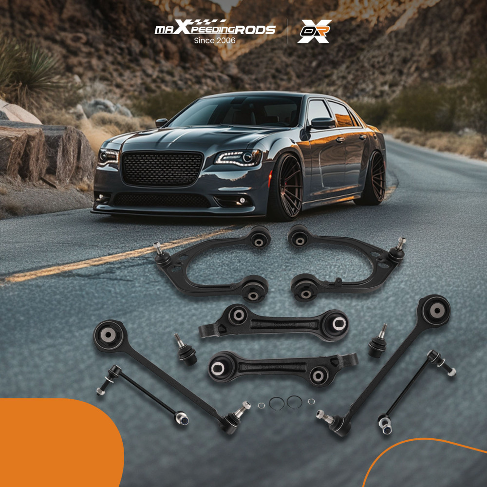 10x Front Upper Lower LR Control Arm Sway Bar Link For 11-19 Challenger Charger