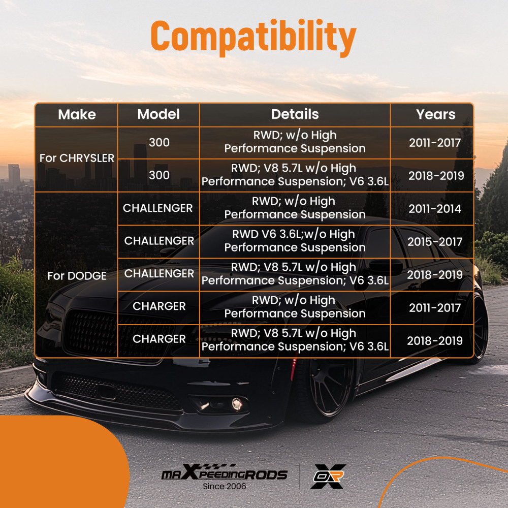 10x Front Upper Lower LR Control Arm Sway Bar Link For 11-19 Challenger Charger