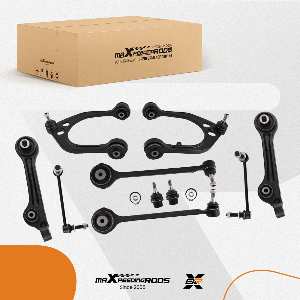 10x Front Upper Lower LR Control Arm Sway Bar Link For 11-19 Challenger Charger