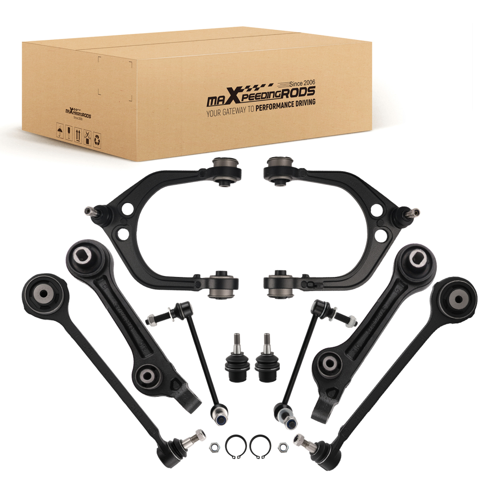 10x Front Upper Lower LR Control Arm Sway Bar Link For 11-19 Challenger Charger