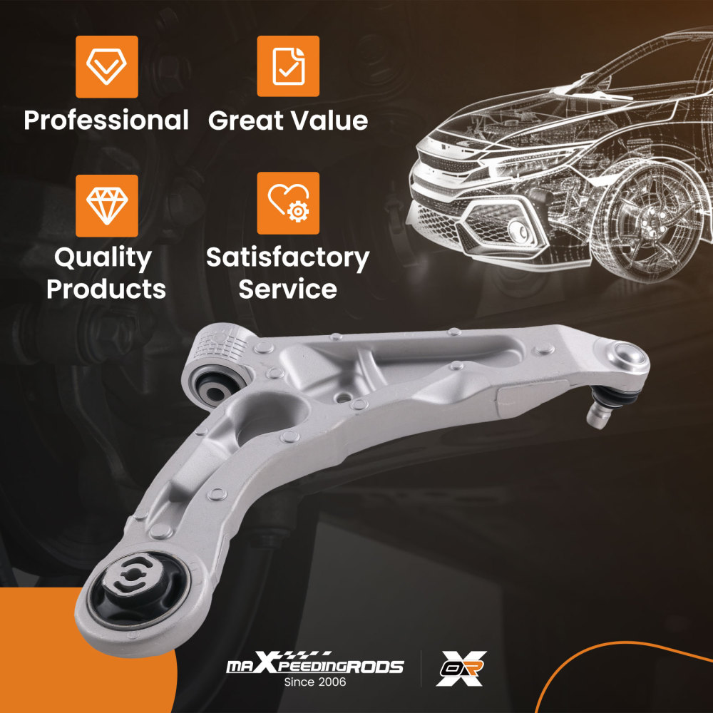 1x Front Driver Side Lower Control Arm w/Ball Joint for 2015 - 2017 compatible for Chrysler 200