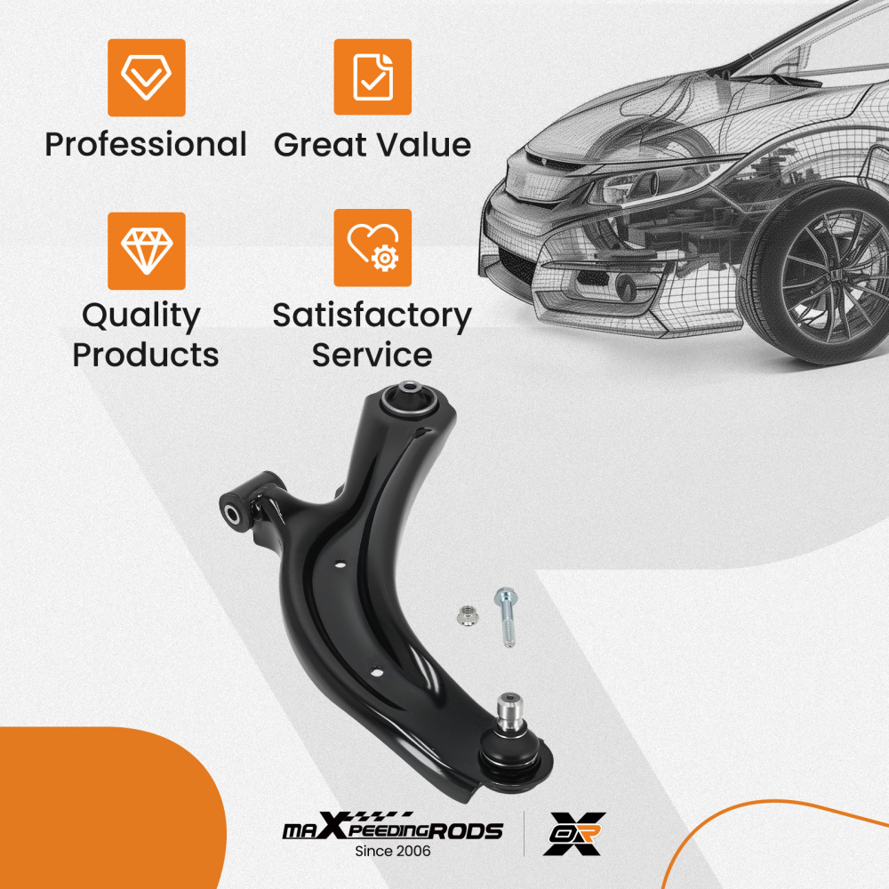 Suspension Front Left Lower Control Arm For 2013-2019 2020 compatible for Nissan NV200 Sentra
