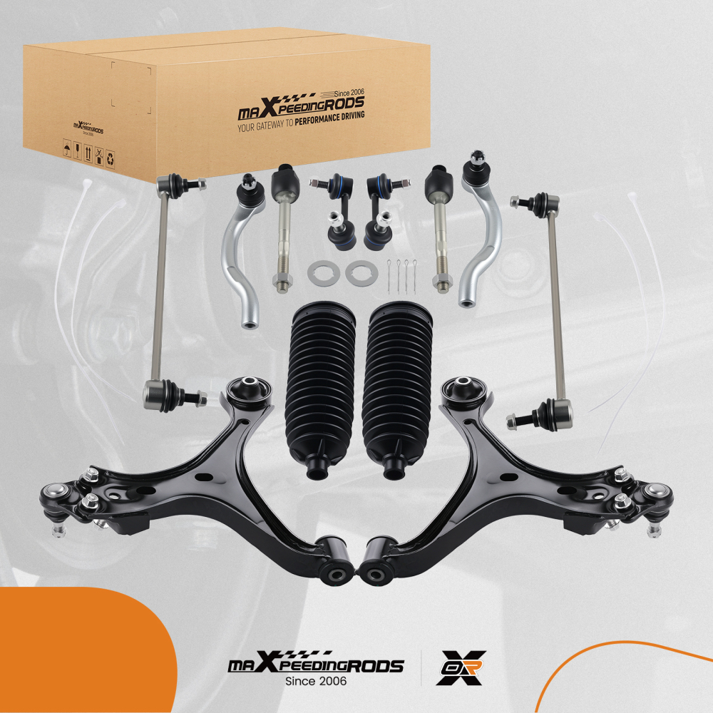 Lower Control Arms W/ Ball Joint Sway Bar Links Tie Rods Set for 2013-2015 Civic
