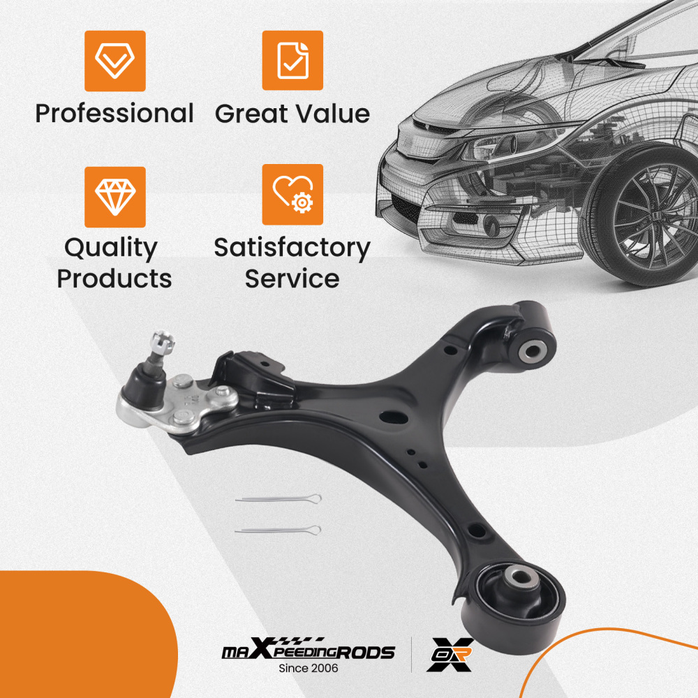 1x Front Driver Left Lower Control Arm for 2013 - 2015 compatible for Honda Civic MS601100