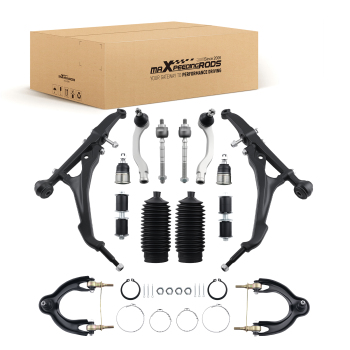 14x Front Upper Lower Control Arms Tie Rods for 1992 1993 1994 1995 compatible for Honda Civic
