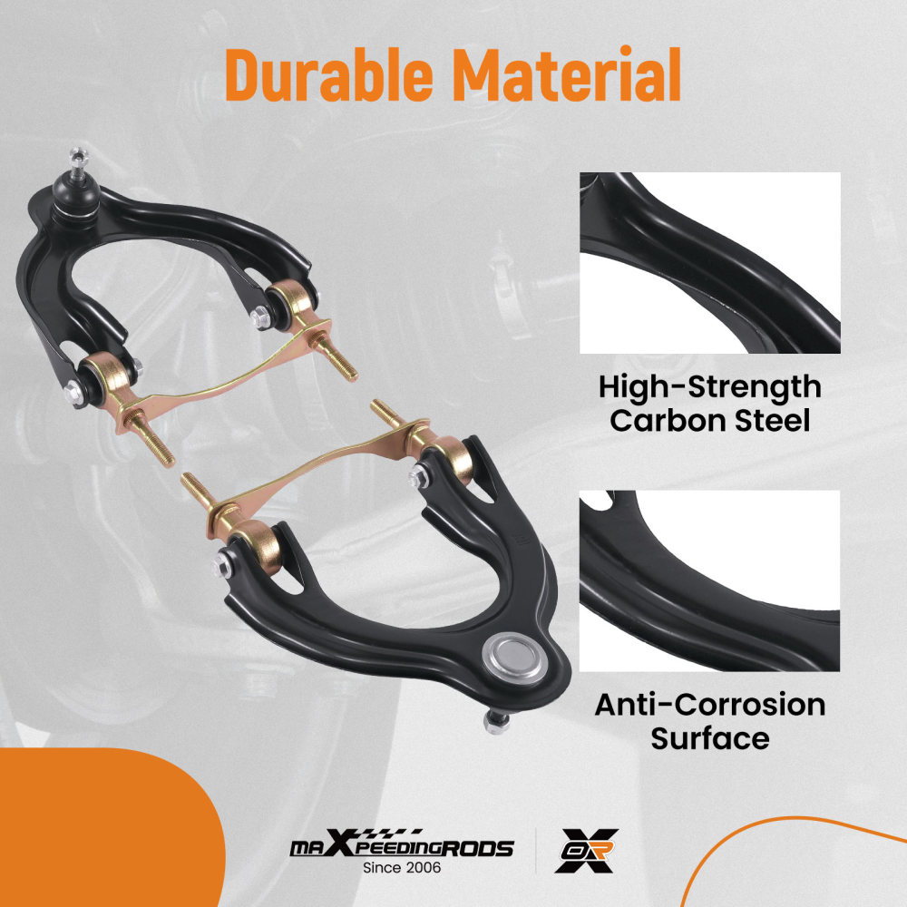 2x Front Upper Control Arm Kit for 1992-2001 compatible for Acura Integra compatible for Honda Civic del sol
