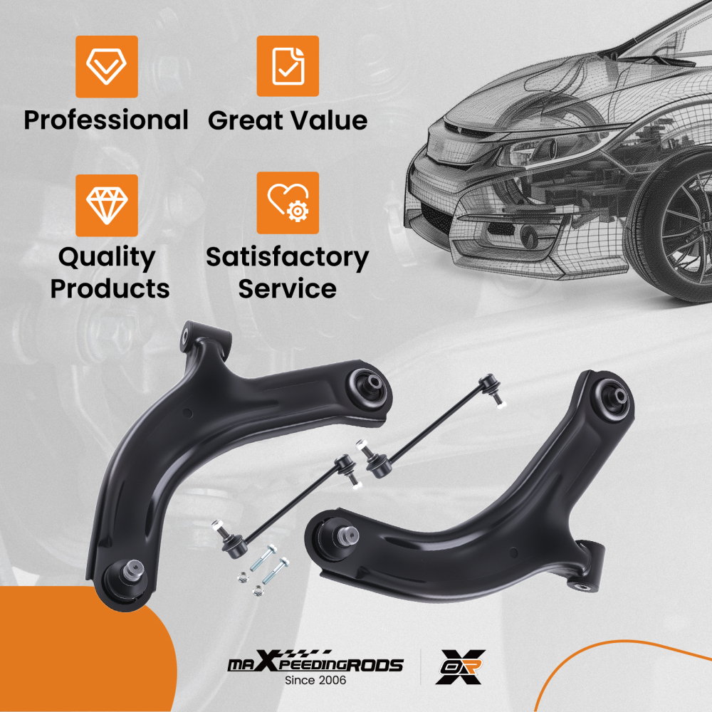 Front Control ArmsSway Bar Links compatible for Renault Clio III 2005-2014 821088310