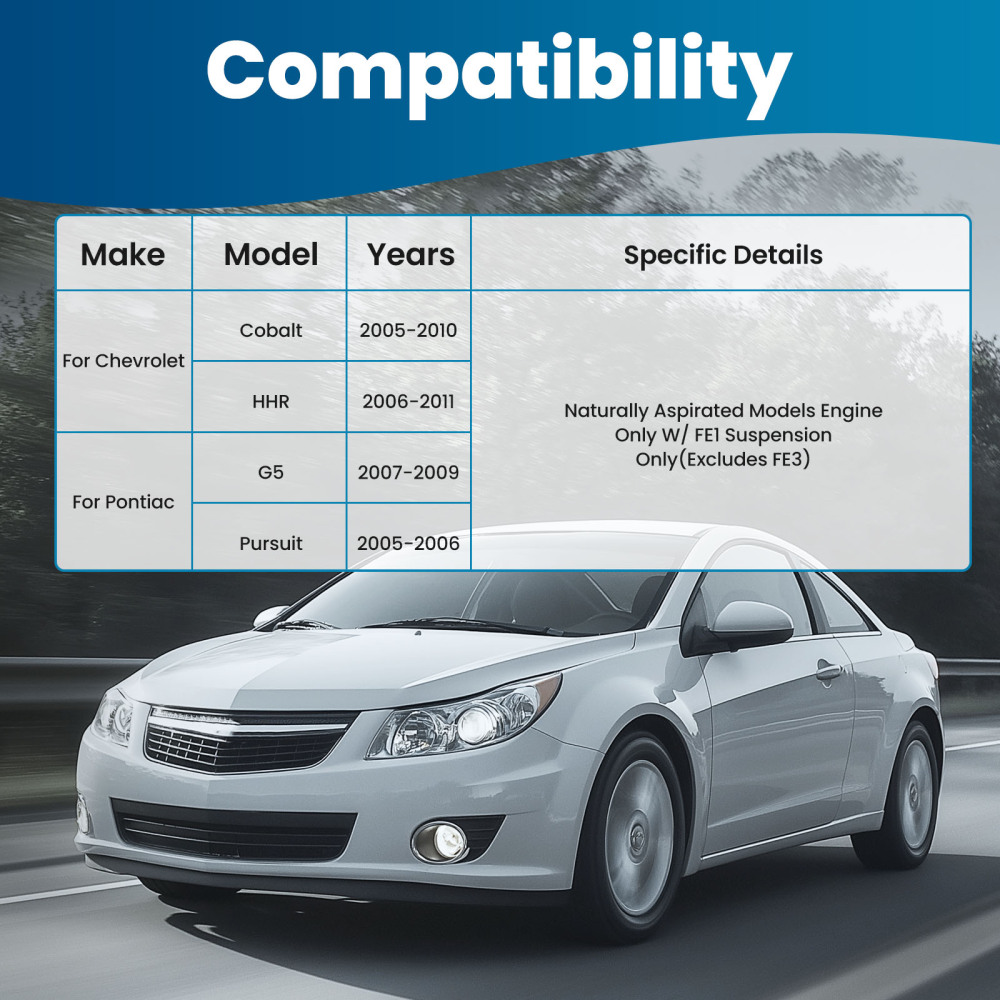 Front Lower Control Arms w/ Sway Bar Tie Rod compatible for Chevy Cobalt HHR compatible for Pontiac G5