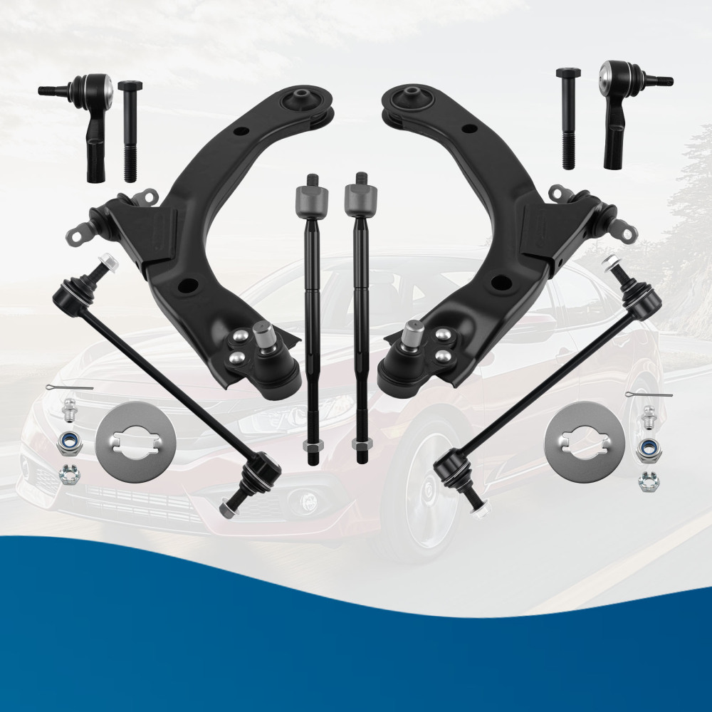 Front Lower Control Arms w/ Sway Bar Tie Rod compatible for Chevy Cobalt HHR compatible for Pontiac G5