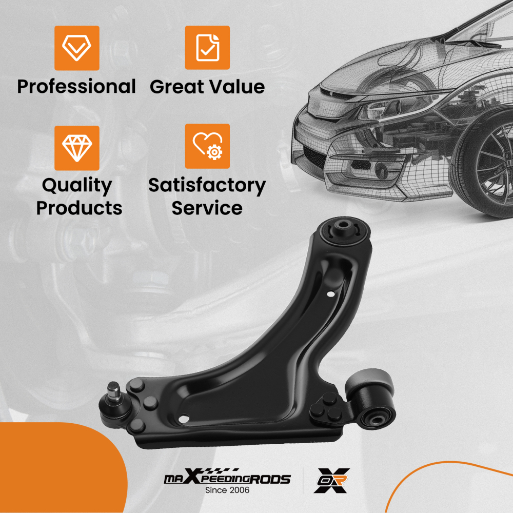 BRACCI DI CONTROLLO ANTERIORI INFERIORI DESTRO compatibile per OPEL COMBO CORSA KASTEN 18123