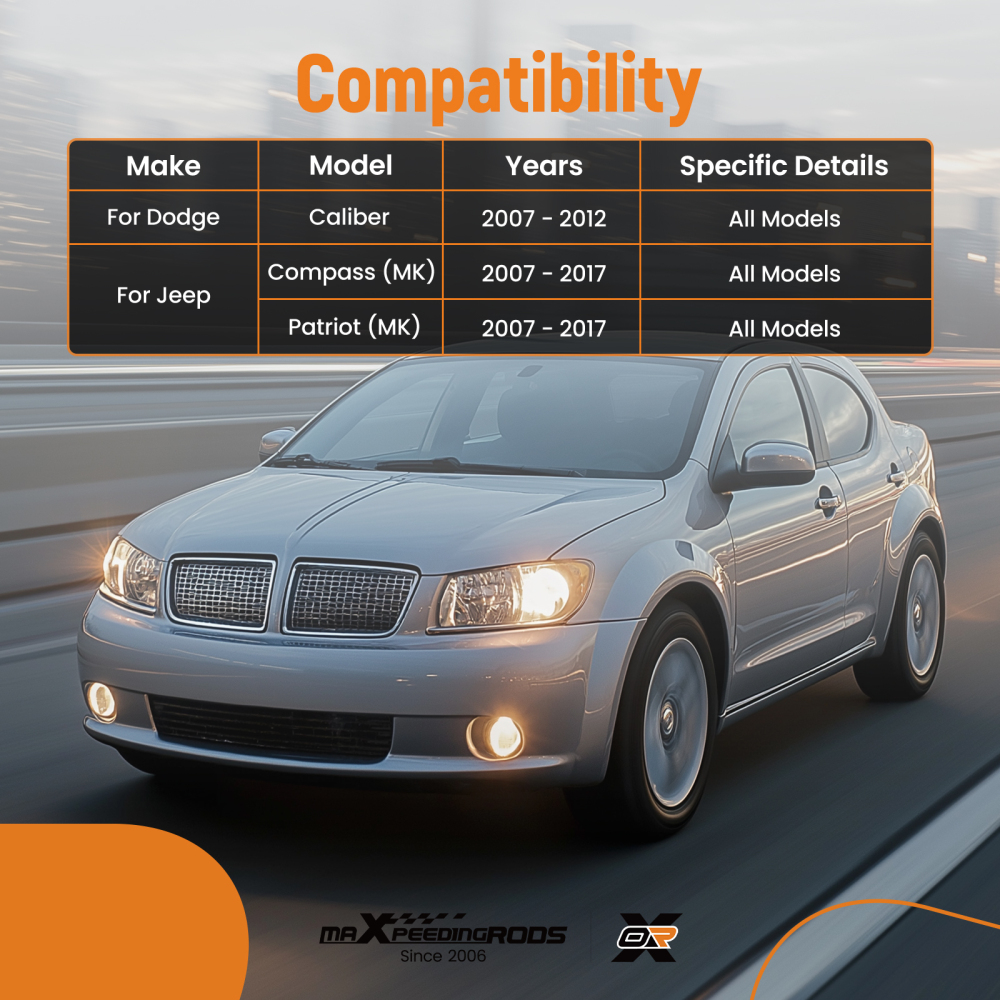 2x Rear Upper Control Arms Lateral Links for 07-17 compatible for Jeep Compass Patriot Caliber