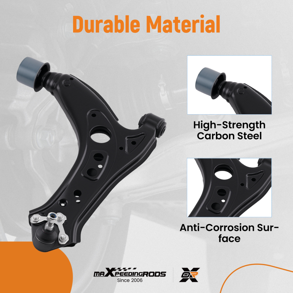 2 BRACCI DI CONTROLLO ANTERIORI INFERIORI compatibile per VW POLO FOX compatibile per SEAT IBIZA compatibile per SKODA FABIA