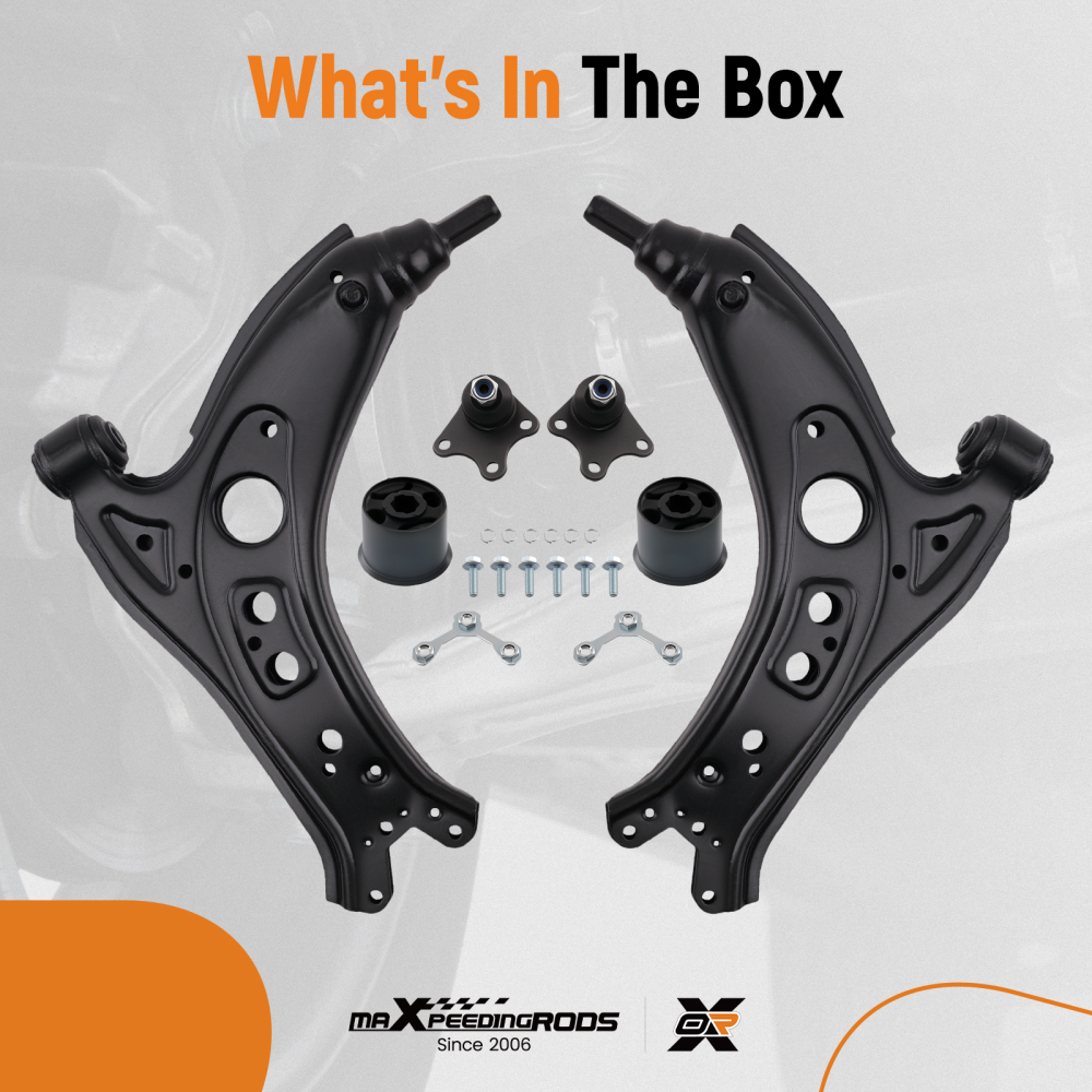2 BRACCI DI CONTROLLO ANTERIORI INFERIORI compatibile per VW POLO FOX compatibile per SEAT IBIZA compatibile per SKODA FABIA