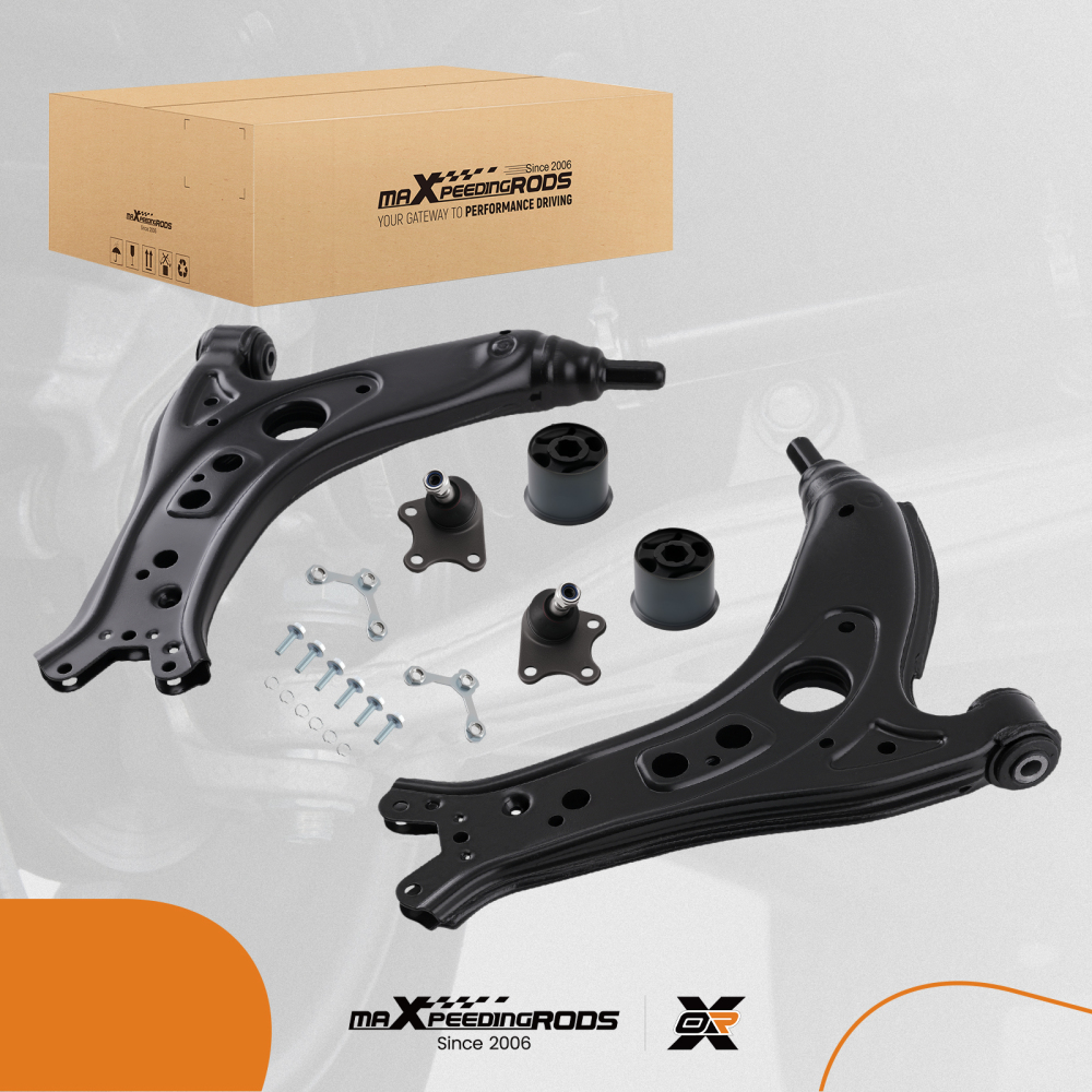 2 BRACCI DI CONTROLLO ANTERIORI INFERIORI compatibile per VW POLO FOX compatibile per SEAT IBIZA compatibile per SKODA FABIA