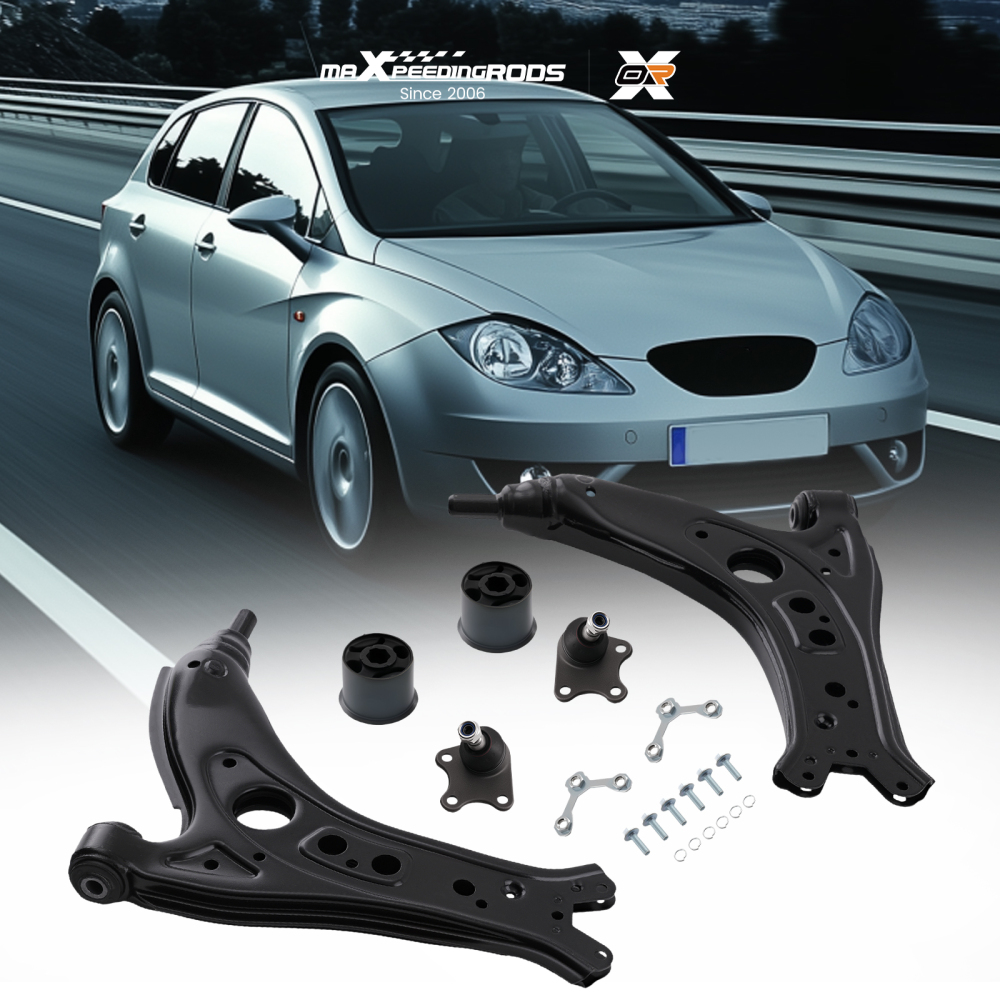 2 BRACCI DI CONTROLLO ANTERIORI INFERIORI compatibile per VW POLO FOX compatibile per SEAT IBIZA compatibile per SKODA FABIA