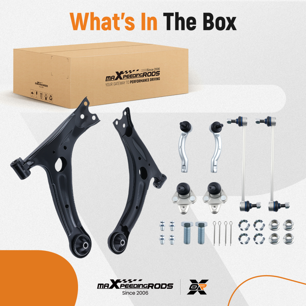 8x Front Lower Control Arm Sway Bar Link Tie Rod End compatible for TOYOTA CELICA 2000-2005