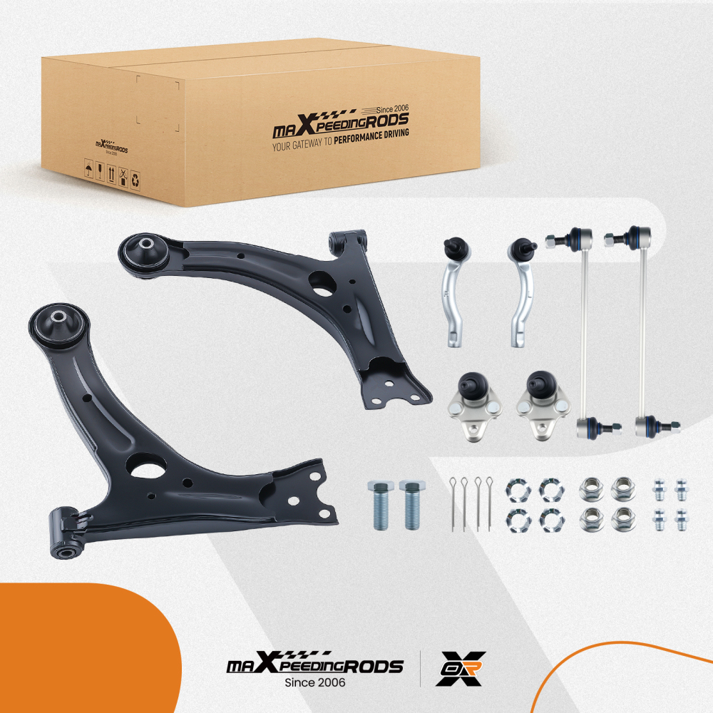 8x Front Lower Control Arm Sway Bar Link Tie Rod End compatible for TOYOTA CELICA 2000-2005