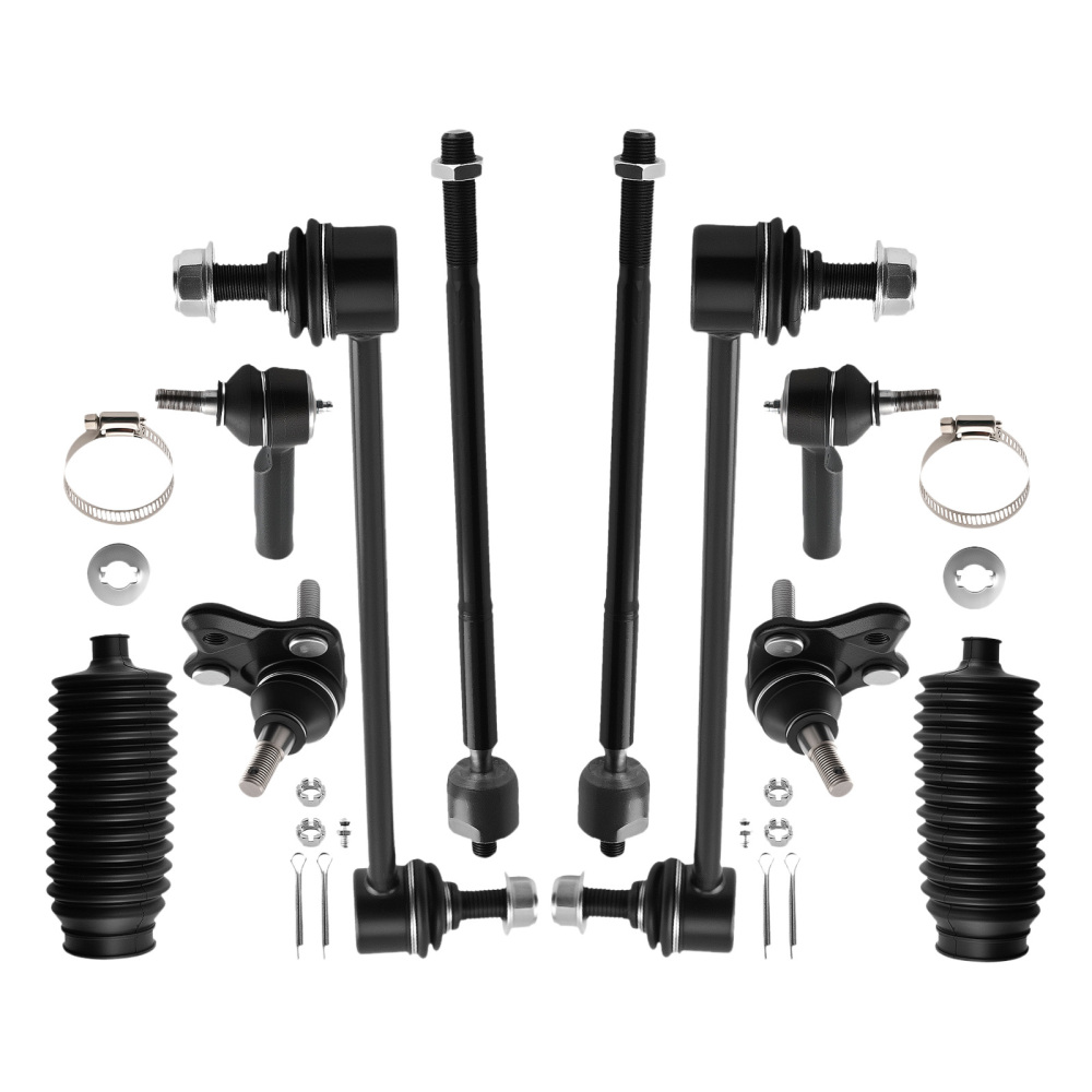 Front Ball Joint Sway Bar Link Tie Rod Kit compatible for Toyota Corolla 2009-2018 K90309