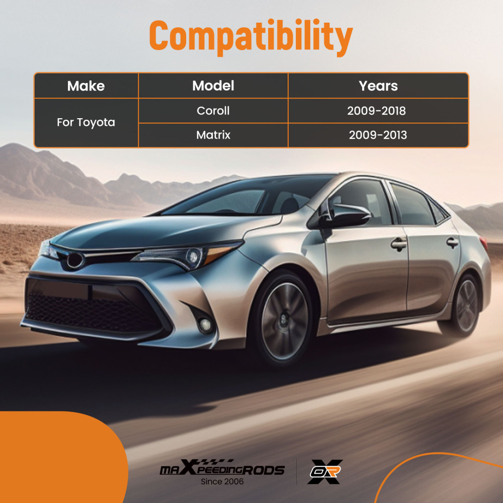 Front Ball Joint Sway Bar Link Tie Rod Kit compatible for Toyota Corolla 2009-2018 K90309