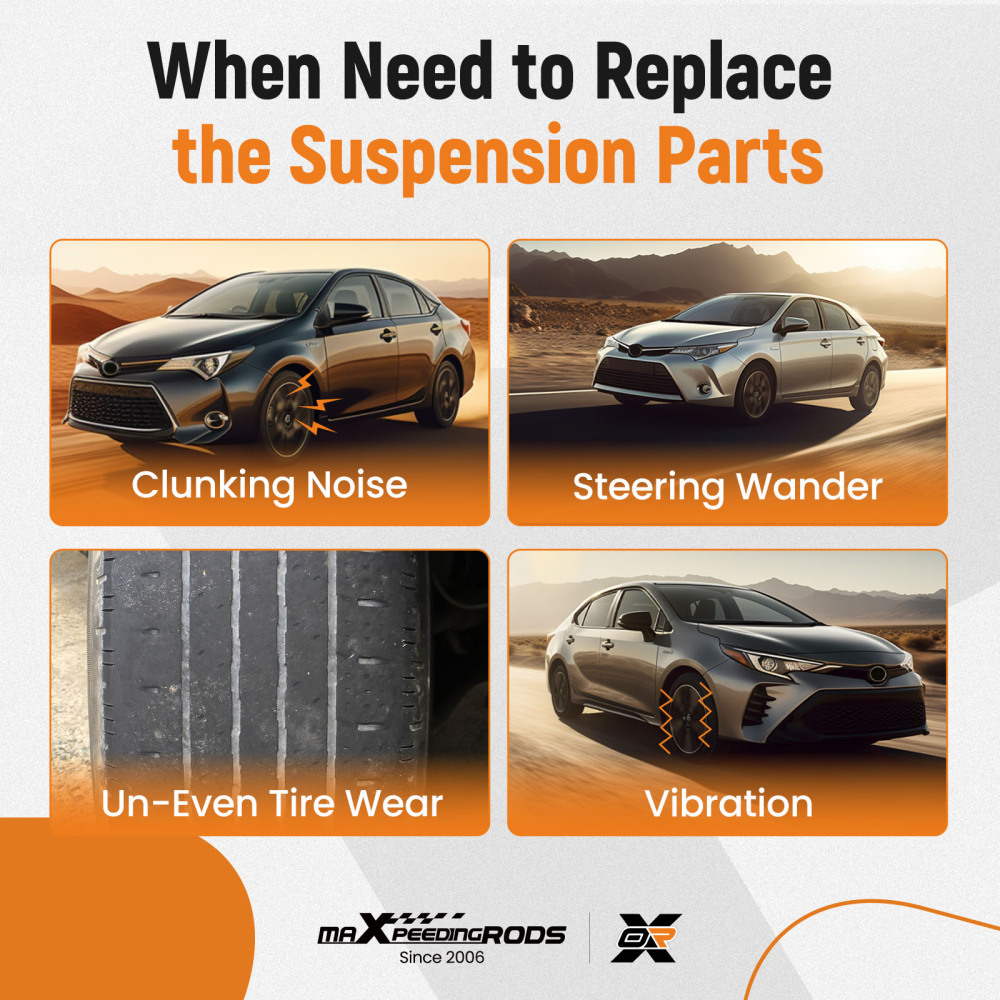 Front Ball Joint Sway Bar Link Tie Rod Kit compatible for Toyota Corolla 2009-2018 K90309