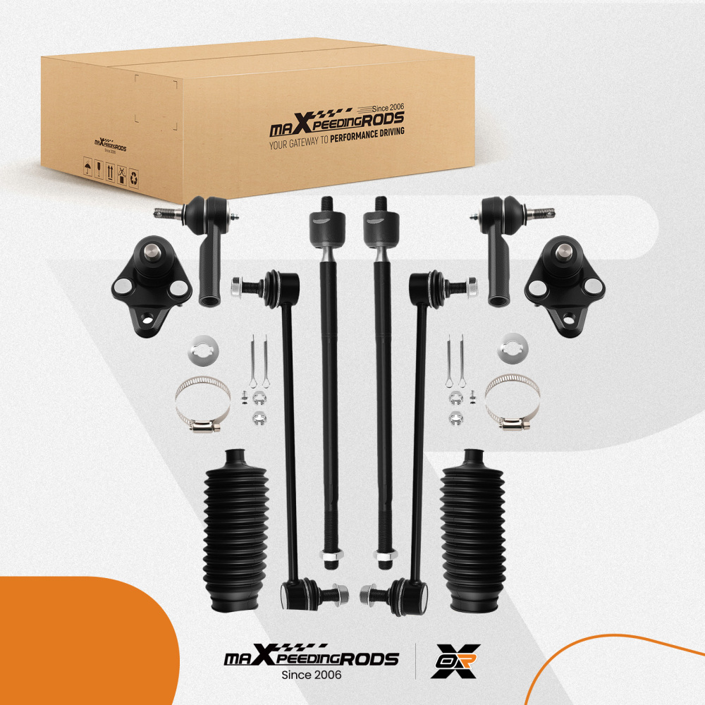 Front Ball Joint Sway Bar Link Tie Rod Kit compatible for Toyota Corolla 2009-2018 K90309