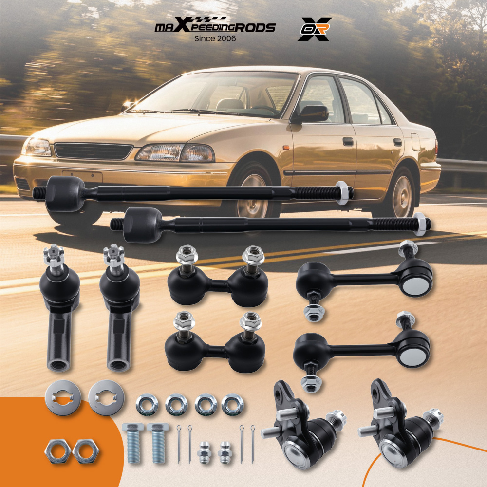 Front Tie Rod End Sway Bar Link Ball Joint compatible for Toyota Corolla 1996-2002 10PCS