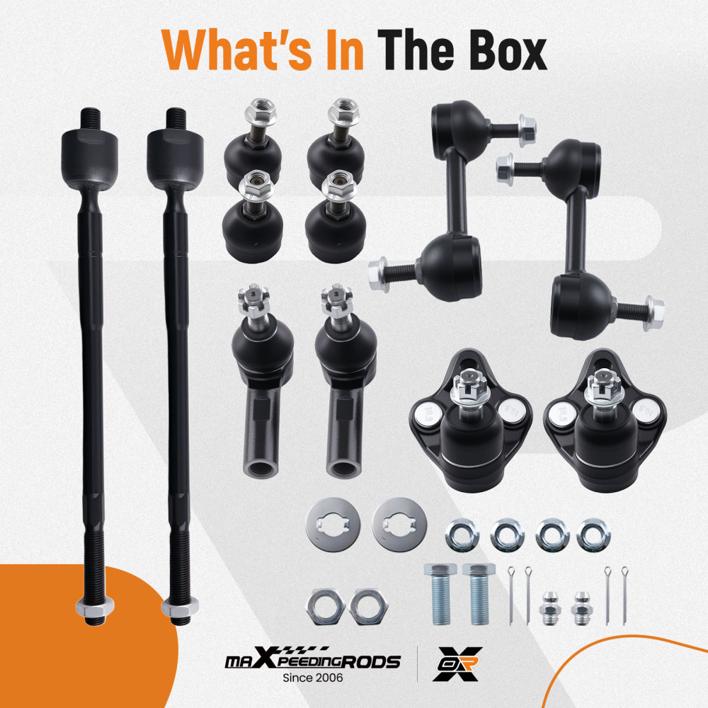 Front Tie Rod End Sway Bar Link Ball Joint compatible for Toyota Corolla 1996-2002 10PCS