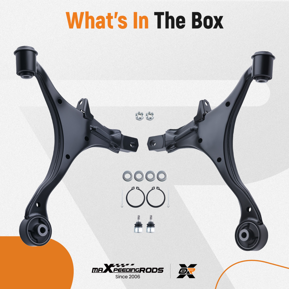 Front Lower Control Arm Driver & Passenger Side + Ball Joints Compatible for Honda CR-V 2002 2003 2004 2005 2006