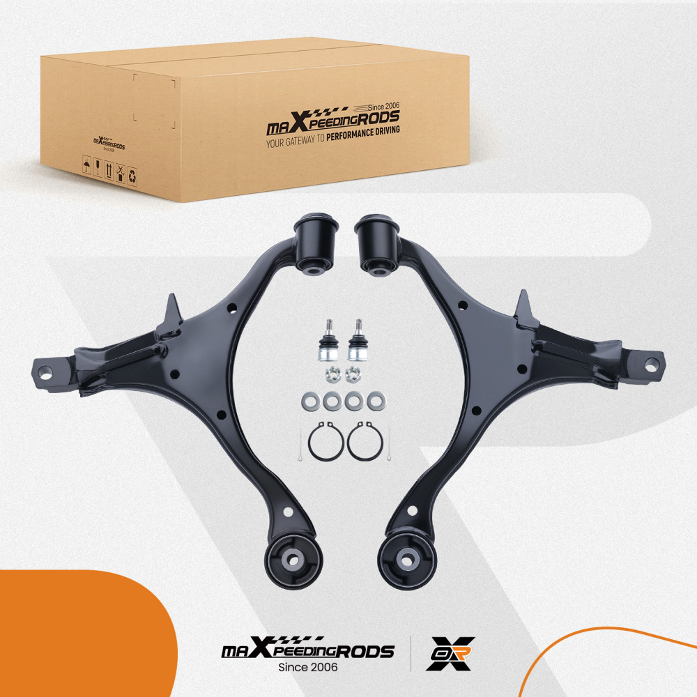Front Lower Control Arm Driver & Passenger Side + Ball Joints Compatible for Honda CR-V 2002 2003 2004 2005 2006