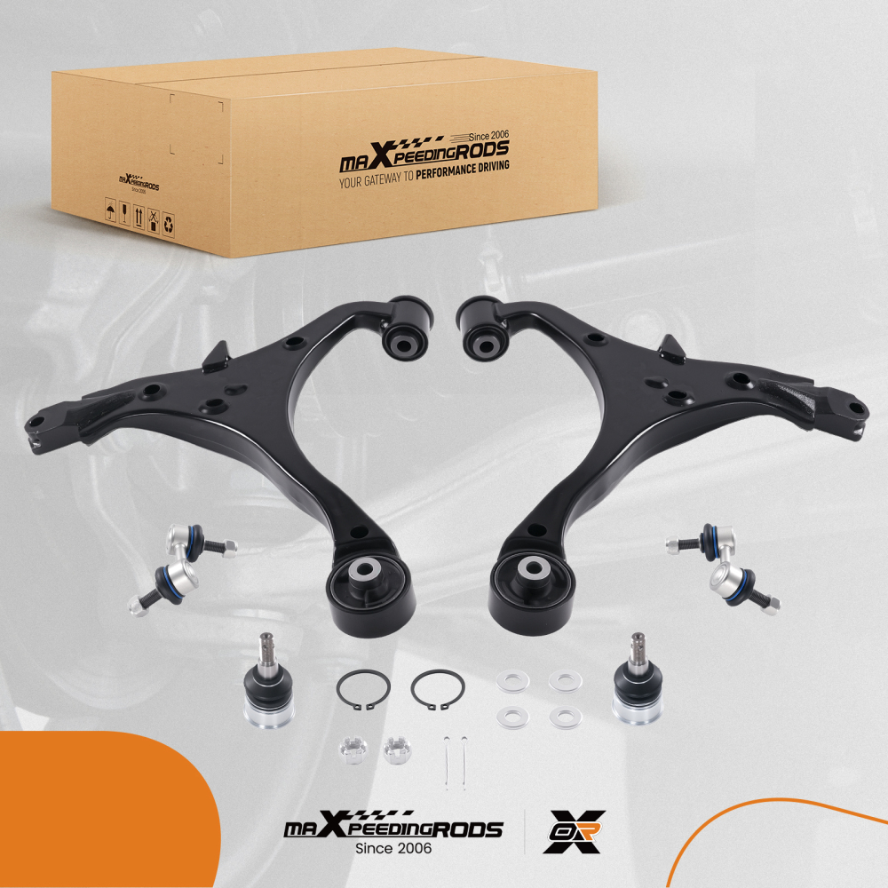 6pcs Front Lower Control Arms Lower Ball Joint Sway Bar Compatible For Honda CR-V 2002-2006