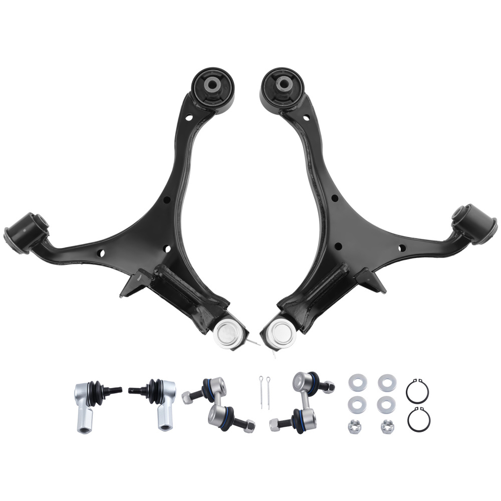 Front Lower Control Arms Tie Rods for 2002 2003 2004 2005 2006 compatible for Honda CR-V 2.4L