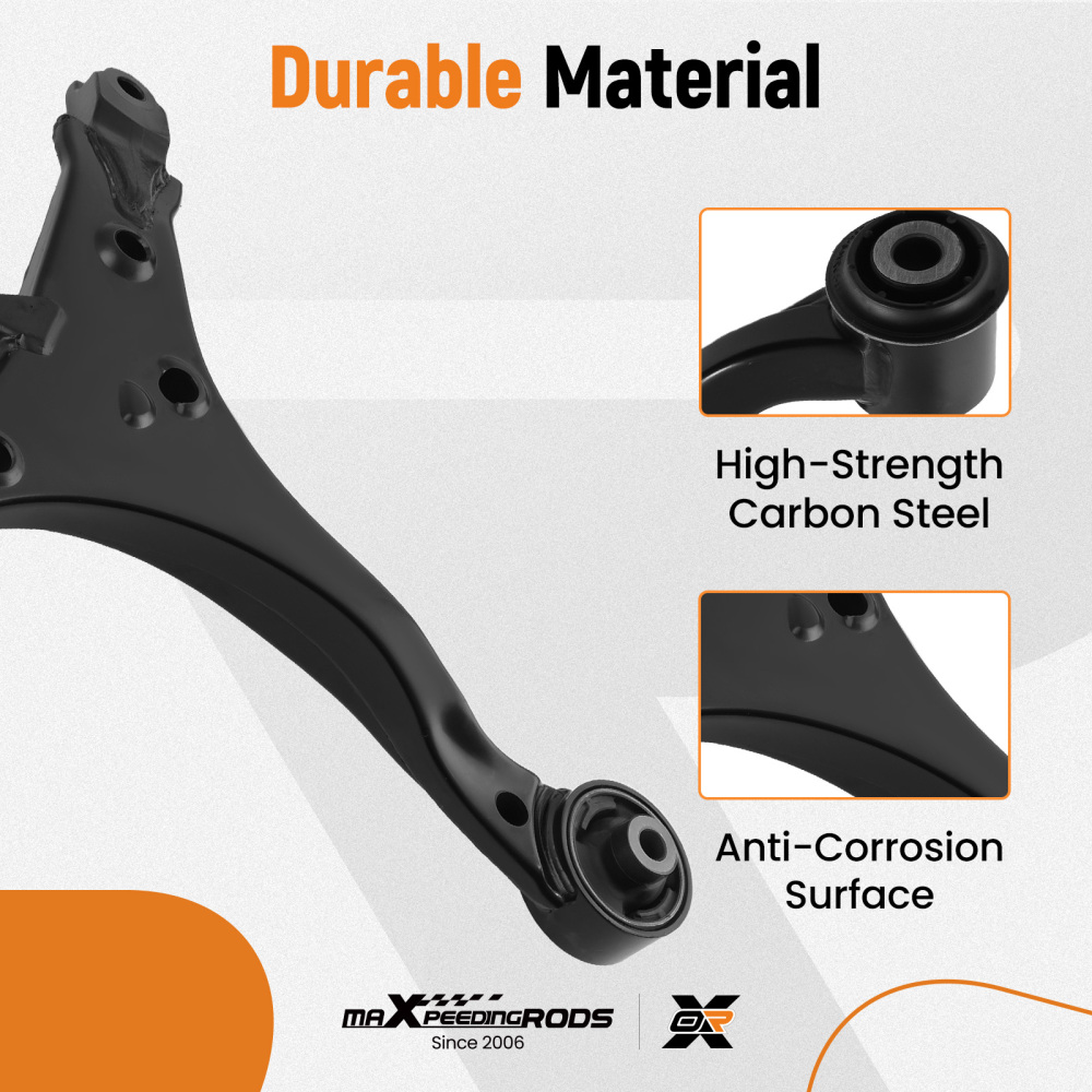 Front Lower Control Arms Tie Rods for 2002 2003 2004 2005 2006 compatible for Honda CR-V 2.4L