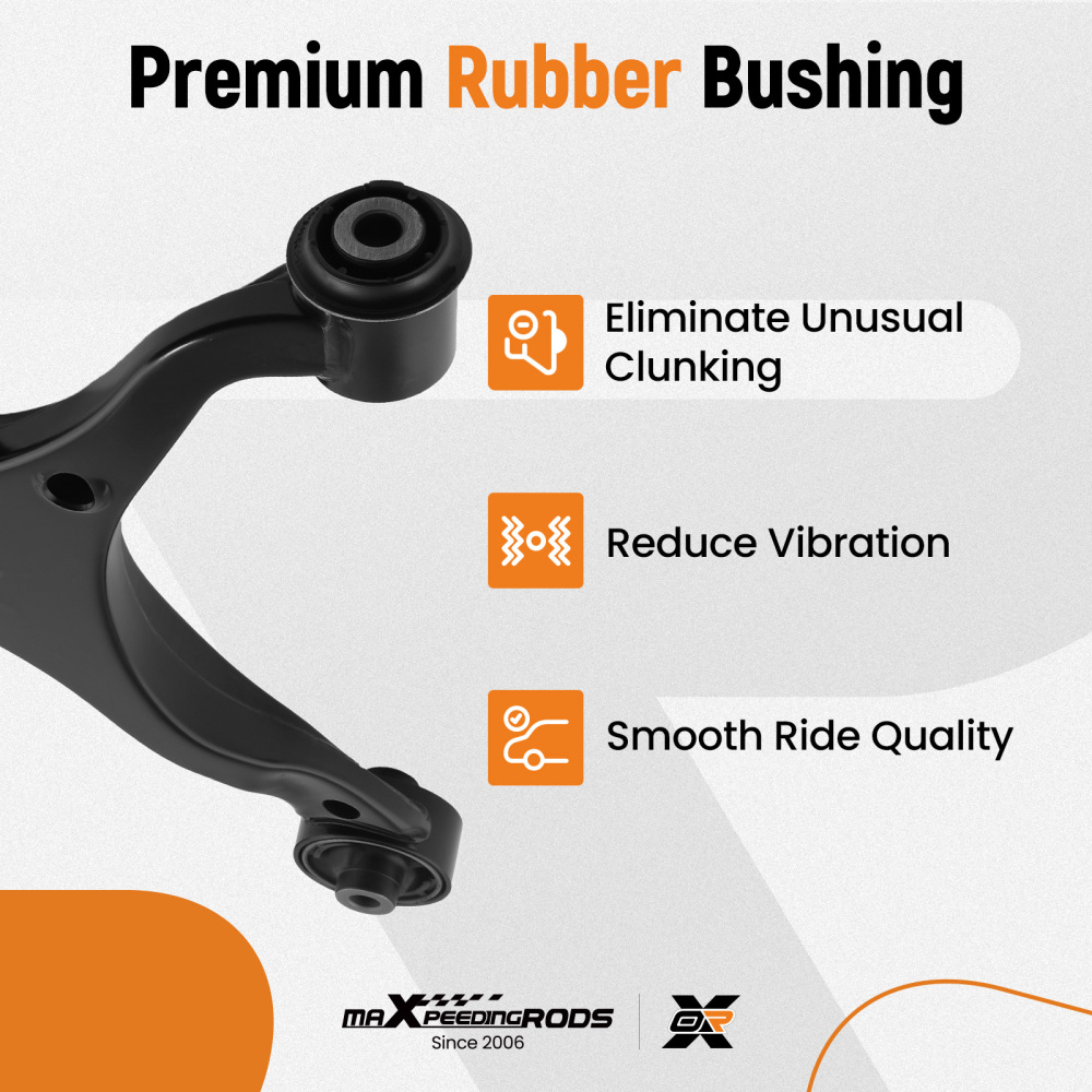 Front Lower Control Arms Tie Rods for 2002 2003 2004 2005 2006 compatible for Honda CR-V 2.4L