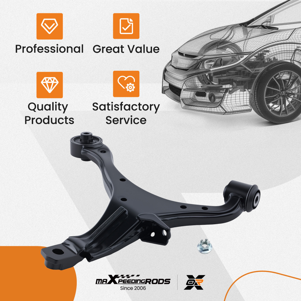1x Front Lower Left Driver Control Arm for 2002 2003 2004 2005 2006 compatible for Honda CR-V