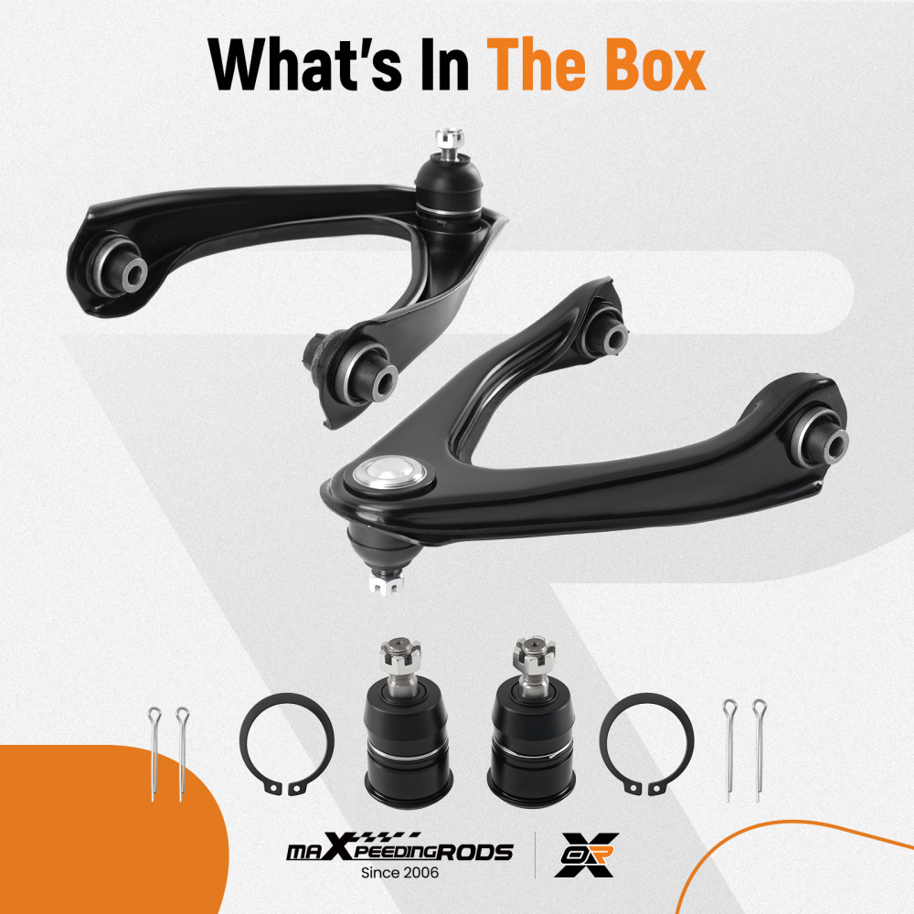 4x Front Upper Suspension Control Arms Lower Ball Joints for 1997-01 compatible for Honda CR-V