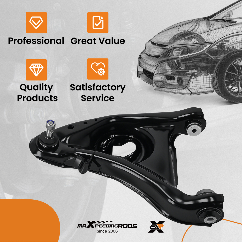 1x Lower Front Left Control Arm For Town Car compatible for Mercury Grand Marquis 1995-2002