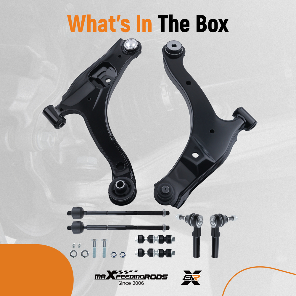 Front Lower Control Arms Tie Rods Sway Bars compatible for Chrysler PT Cruiser 2001 - 2010