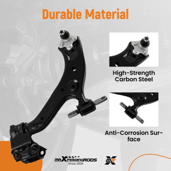 8x Front Lower Control Arms Sway Bar Tie Rod Ends Kit for 2015 - 2016 compatible for Honda CR-V