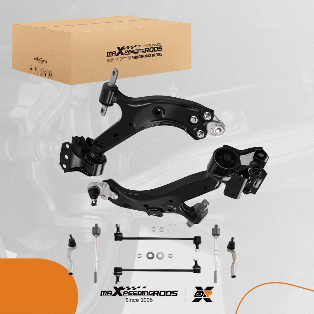 8x Front Lower Control Arms Sway Bar Tie Rod Ends Kit for 2015 - 2016 compatible for Honda CR-V