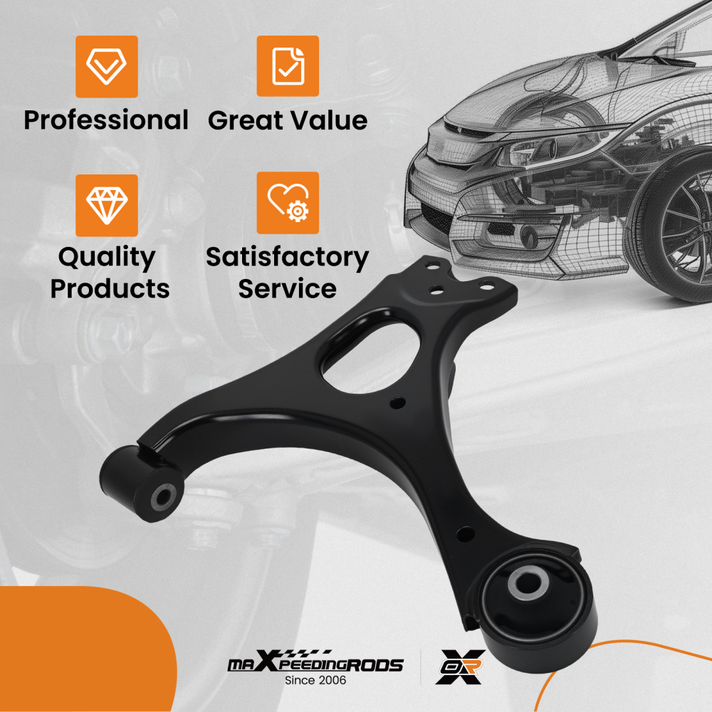 Front Left Lower Control Arm With Bushing compatible for Honda Civic compatible for Acura CSX