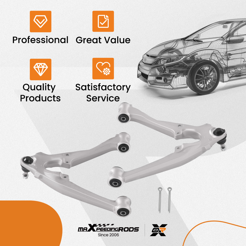 2pcs Front Lower Control Arms for 2007-2013 compatible for Chevy Silverado 1500 Avalanche