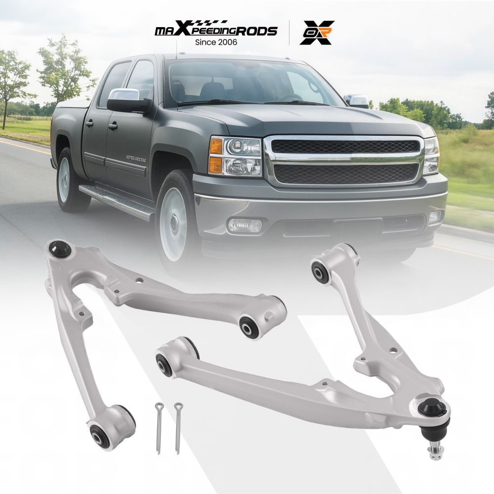 2pcs Front Lower Control Arms for 2007-2013 compatible for Chevy Silverado 1500 Avalanche
