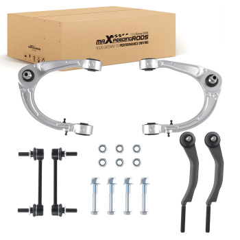 Front Upper Control Arms Tie Rod Sway Bar Links for 2008-2014 compatible for Cadillac CTS AWD