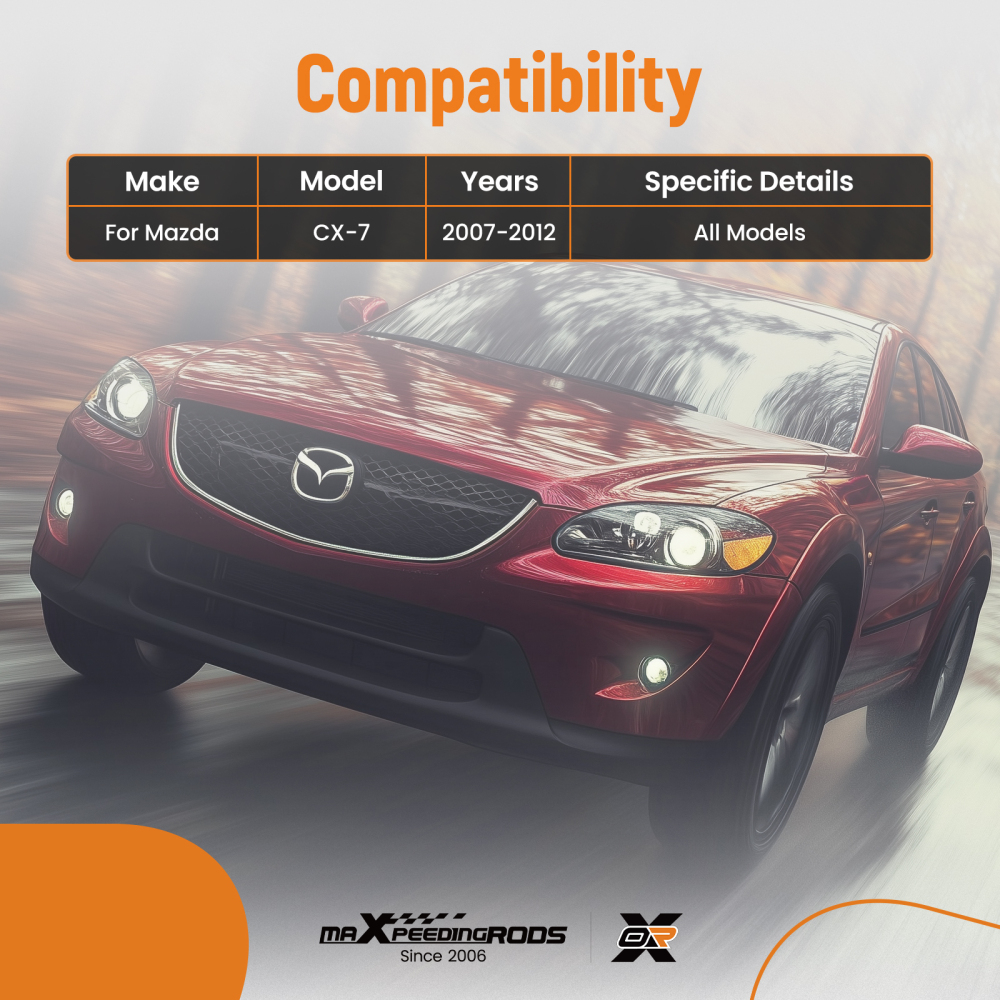 Front Lower Control Arm +Ball Joint Tie Rod End compatible for Mazda CX-7 2007-2012 K620896