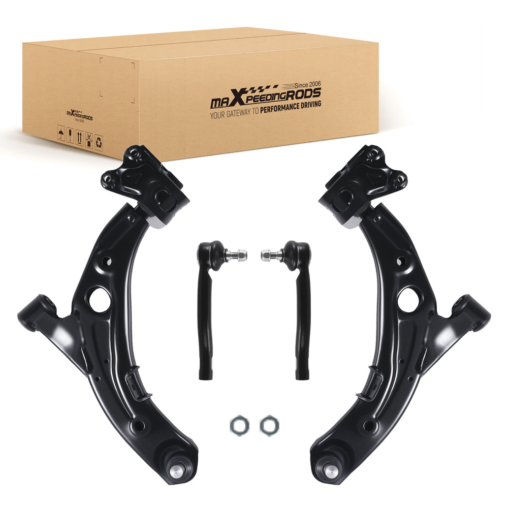 Front Lower Control Arm +Ball Joint Tie Rod End compatible for Mazda CX-7 2007-2012 K620896
